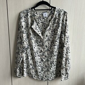 Cabi long sleeve blouse, black, grey, taupe